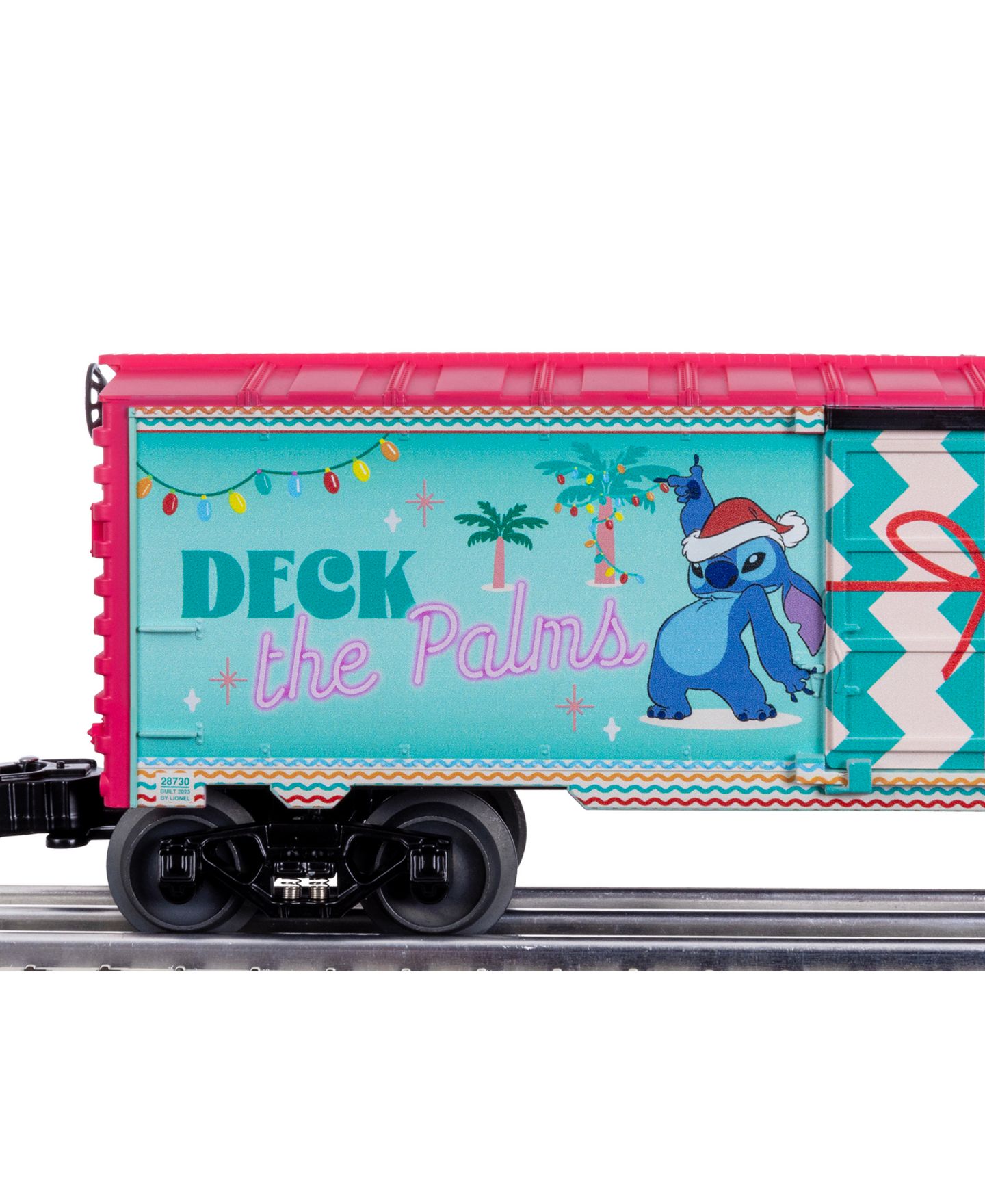 Детская игрушка Lionel O Gauge Disney Stitch Decking the Palms Christmas Boxcar — фото 6