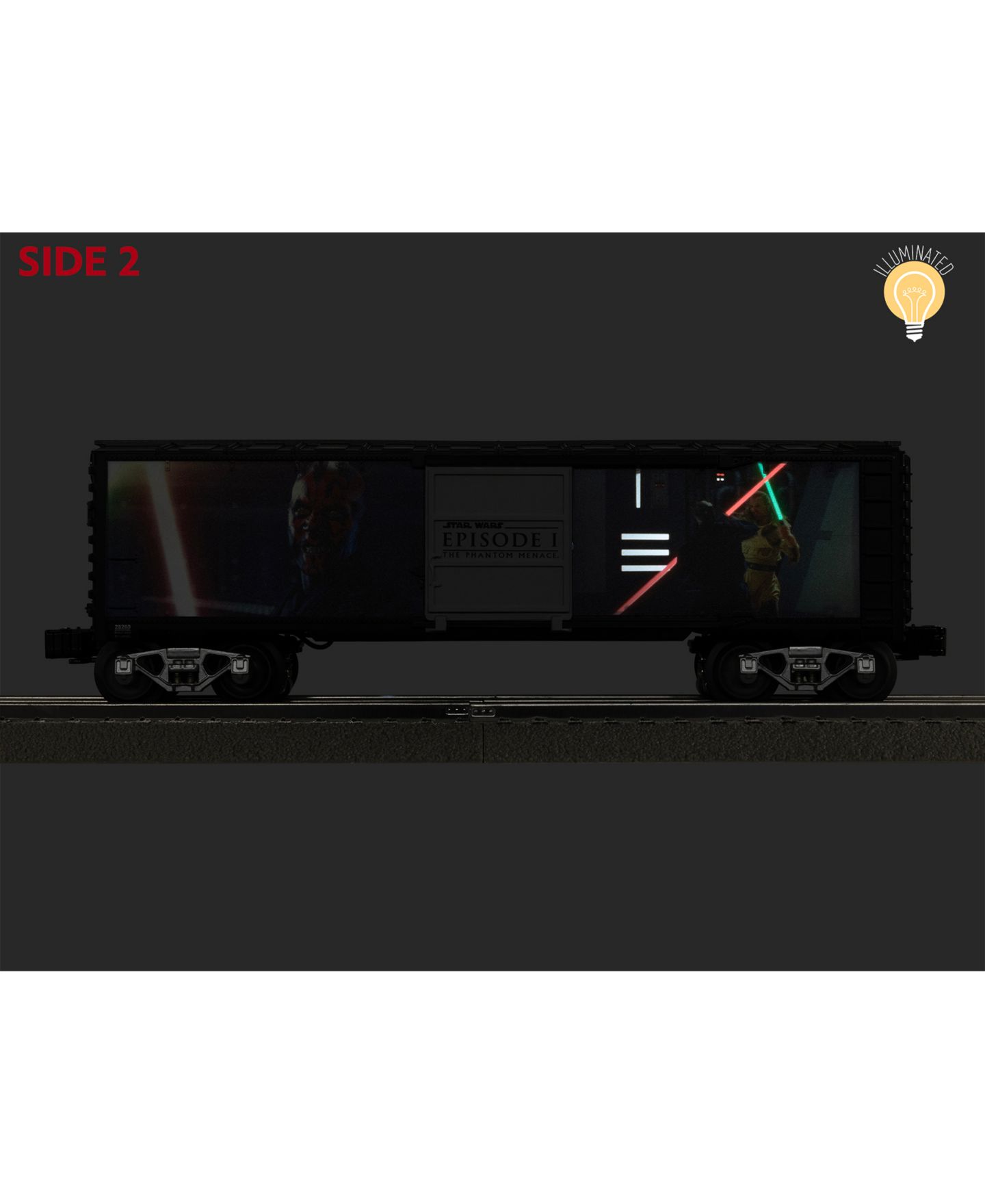 Детская игрушка Lionel Star Wars Lightsaber Series Darth Maul vs. Qui-Gon Jin Illuminated Boxcar — фото 12