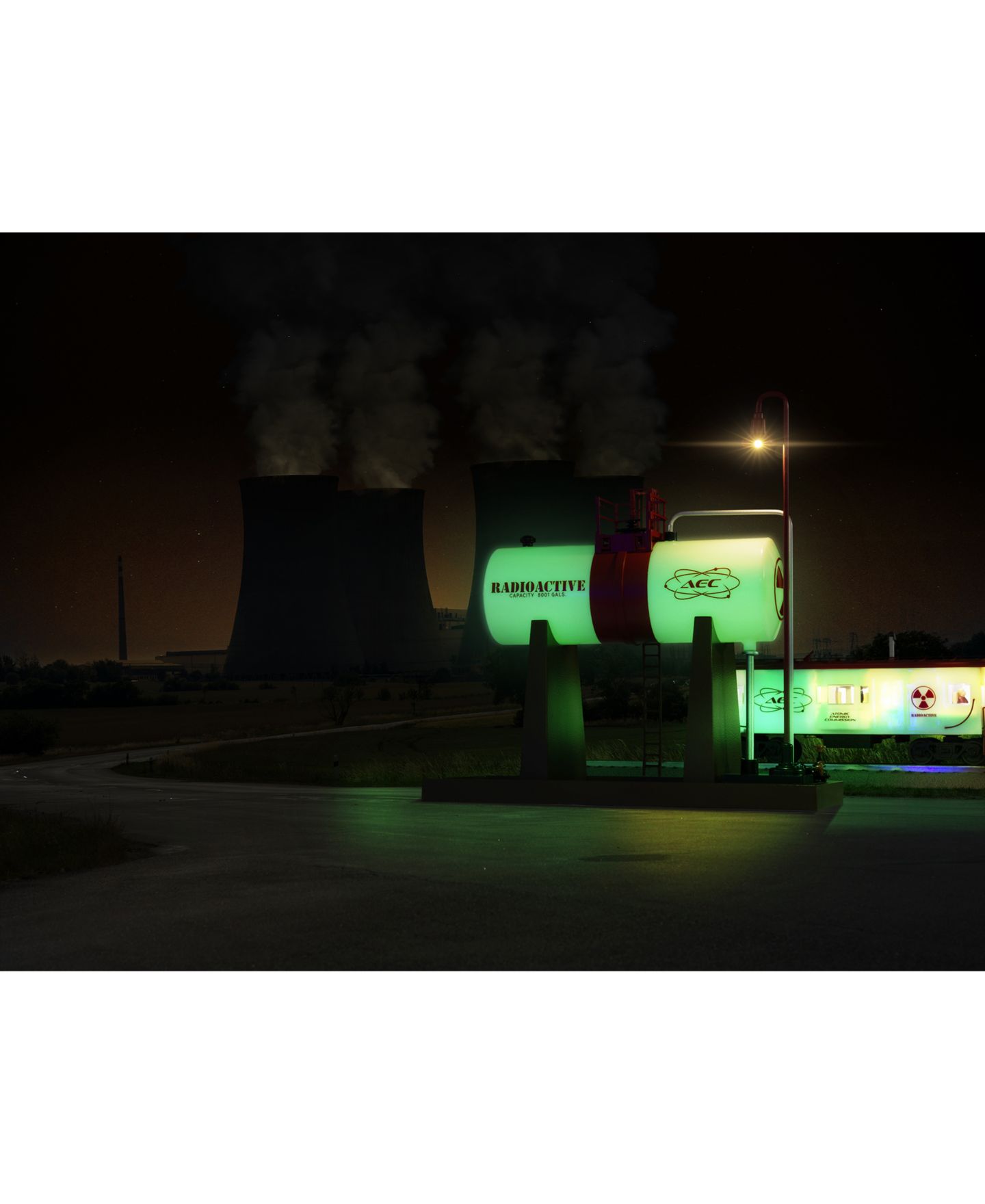 Детские игрушки Lionel O Gauge Atomic Energy Commission Glow-in-the-Dark Elevated Tank — фото 2