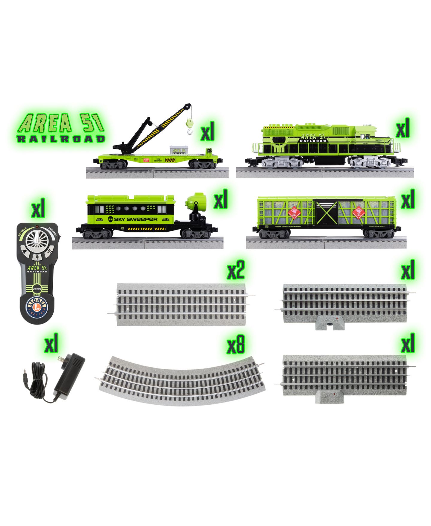 Детские игрушки Lionel O Gauge Area 51 UFO Recovery Bluetooth Freight Train Set — фото 6