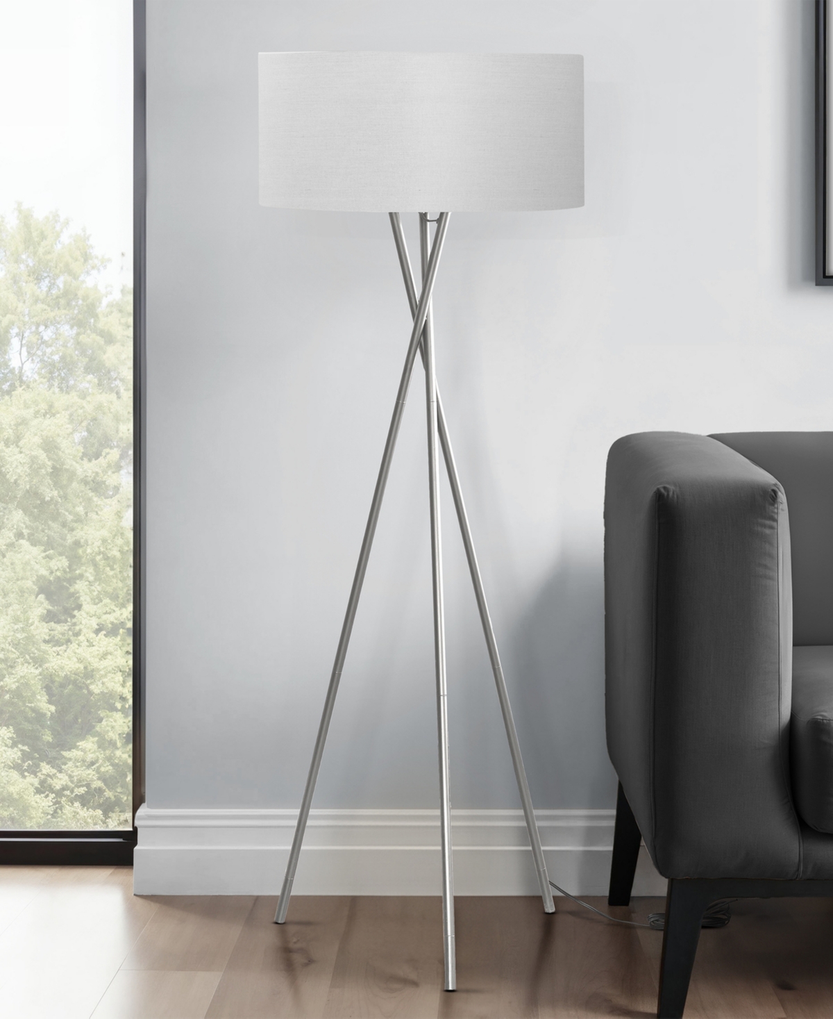 Monarch Specialties Lighting 62" Metal Tripod Floor Lamp