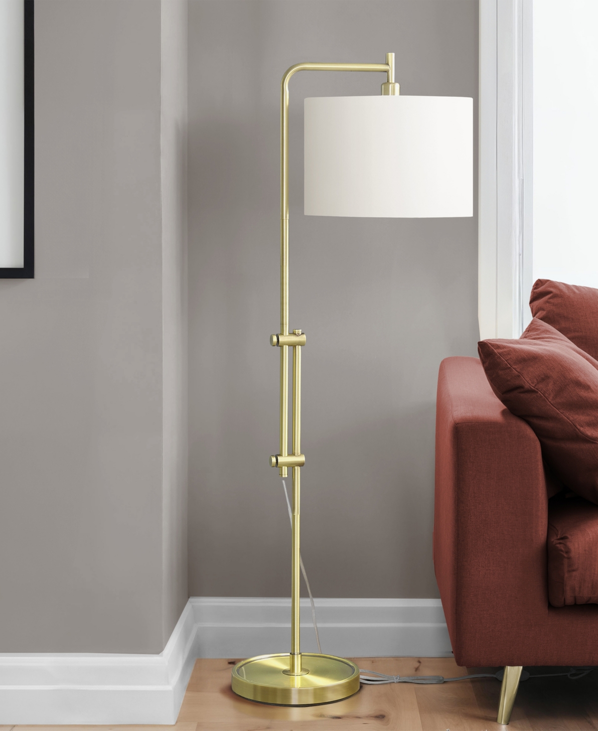 Monarch Specialties Lighting 63" Metal Arc Floor Lamp