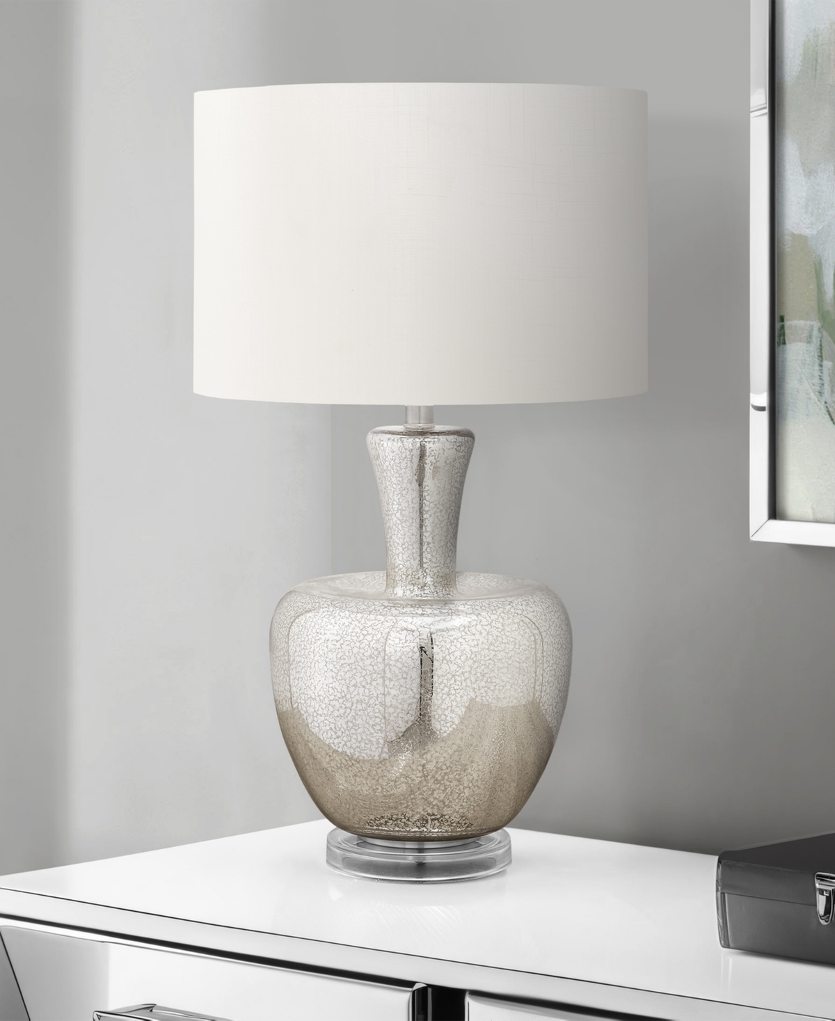 Monarch Specialties Lighting 26" Glass Table Lamp