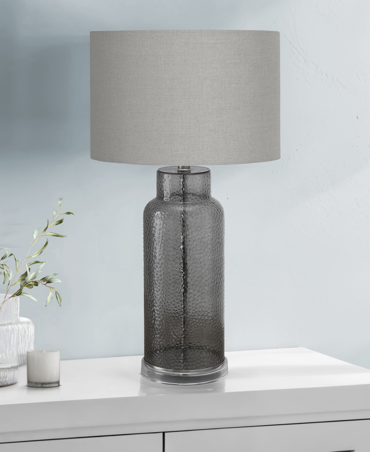 Monarch Specialties Lighting 28" Glass Table Lamp