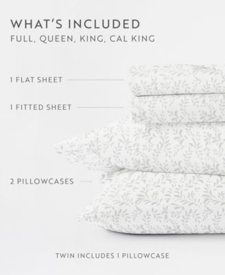The Farmhouse Chic Premium Ultra Soft Pattern 4-Pc. Sheet Set, Queen