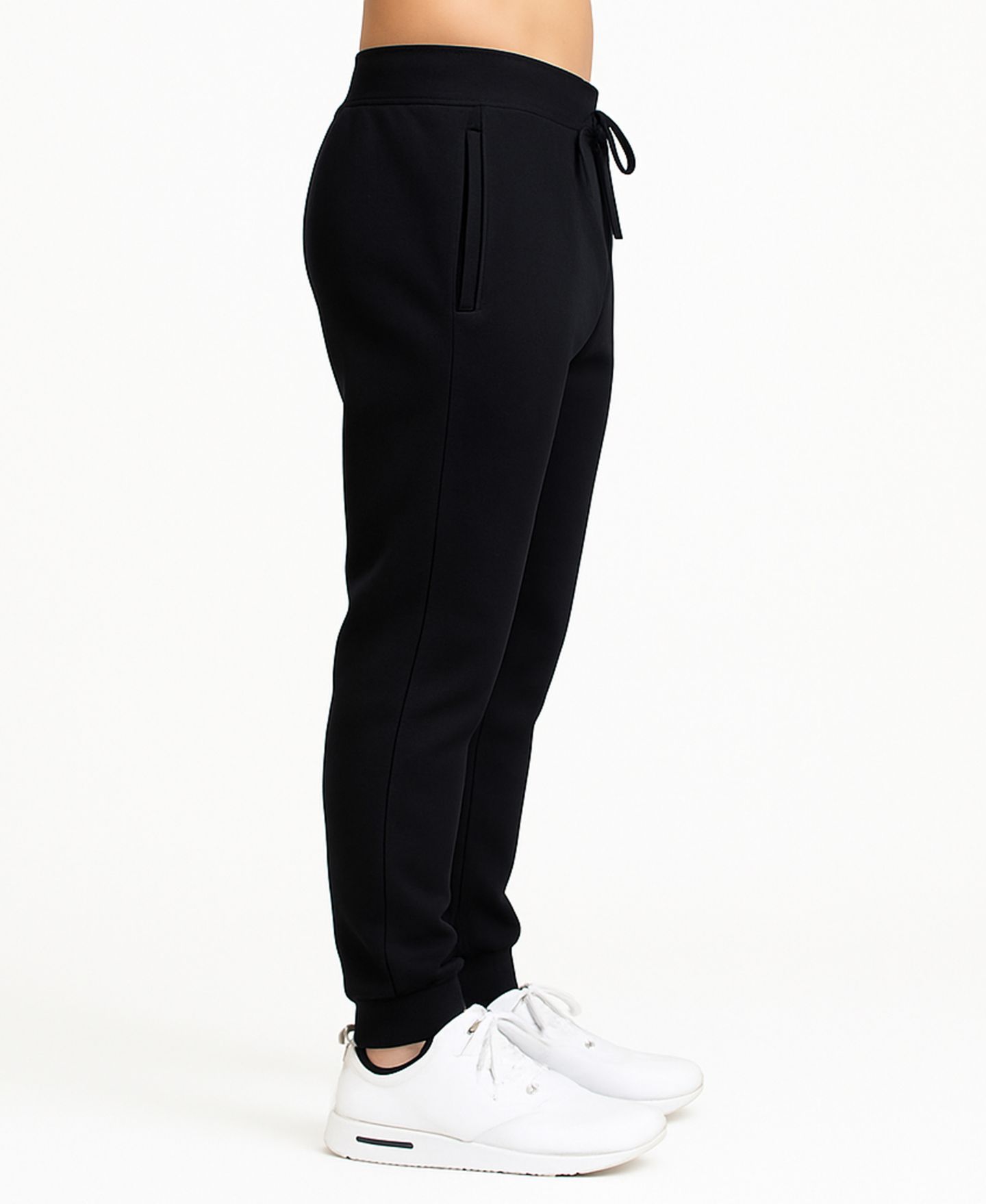 Мужские брюки Blu Rock Modern-Fit Heavyweight Jogger Sweatpants with Zipper Side Pockets, цвет: Чёрный — фото 2