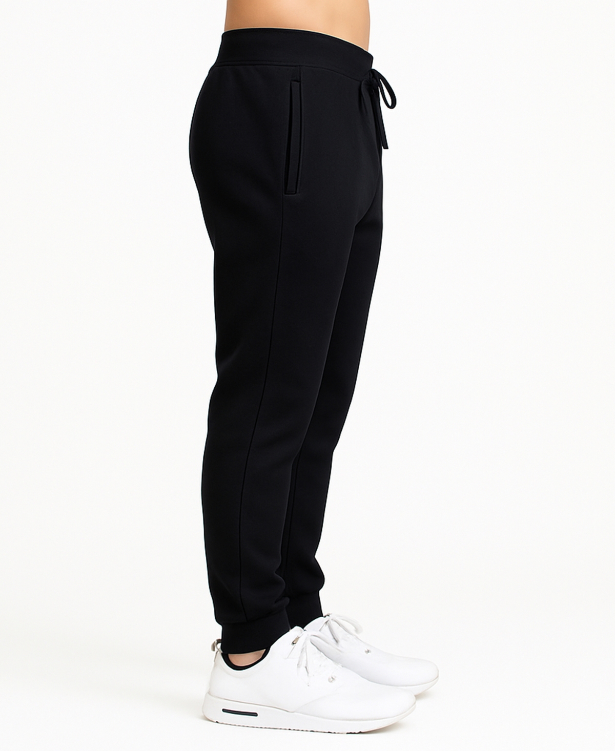 Blu Rock Men's Modern-Fit Heavyweight Jogger Sweatpants with Zipper Side Pockets