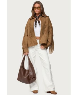 Women's Evonka Fringe Faux Suede Jacket