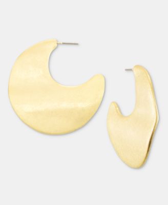 Medium Half-Disc Hoop Earrings, 1.68", Macy's Exclusive