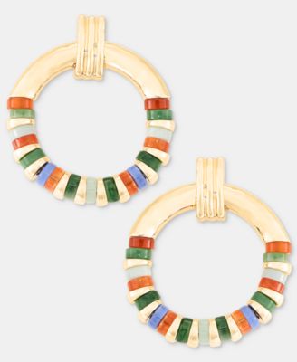 Stone Bead Circle Drop Earrings, Macy's Exclusive