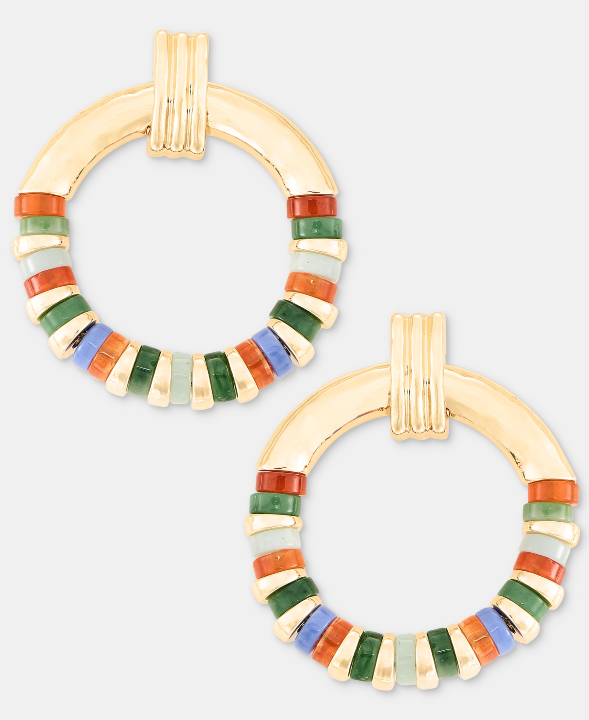 Style & Co Stone Bead Circle Drop Earrings, Macy's Exclusive