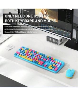 2.4GHz Wireless Keyboard And Mouse Set - Full - Size Keyboard With Switch Button, Compatible With Laptop, PC, Notebook, TV
