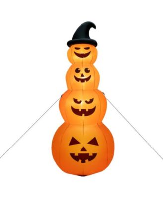 8 ft Inflatable Halloween Pumpkins Stack with Built-in LED Lights