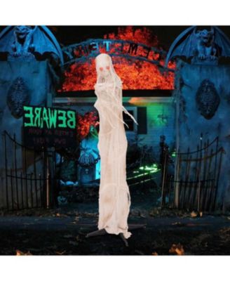 6ft Halloween Animated Standing Mummy with LED Red Glowing Eyes