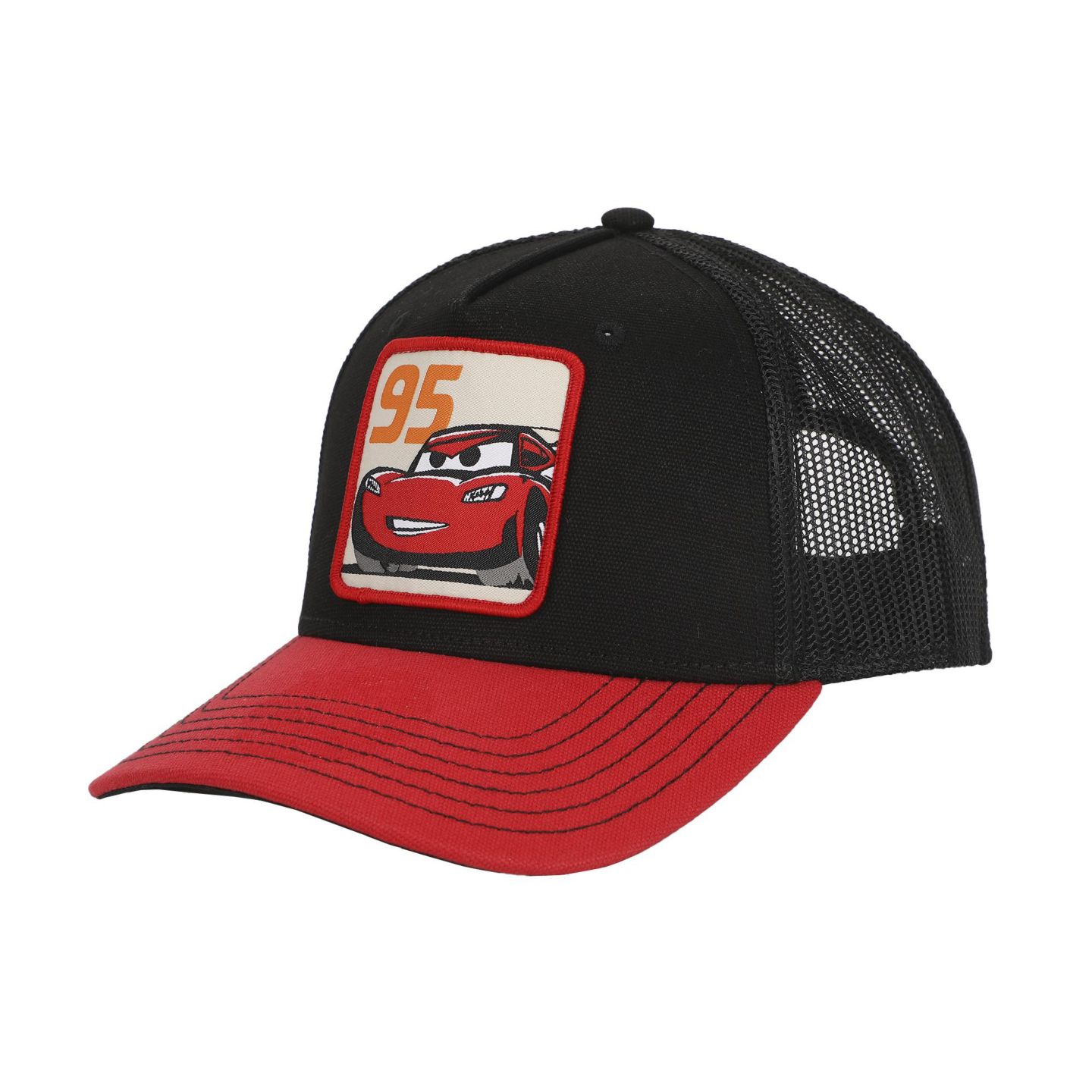 Мужская кепка Cars Mcqueen Woven Patch Canvas And Mesh B5 Trucker, цвет: Чёрный — фото 1