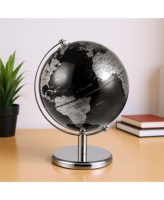 8-Inch Decorative World Globe with Modern Metal Stand
