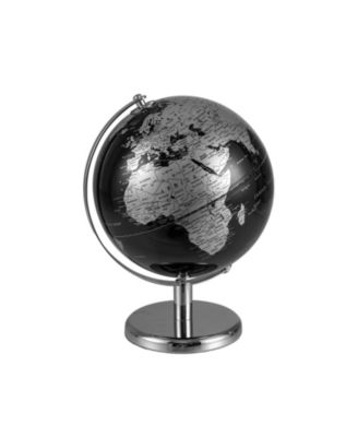 8-Inch Decorative World Globe with Modern Metal Stand