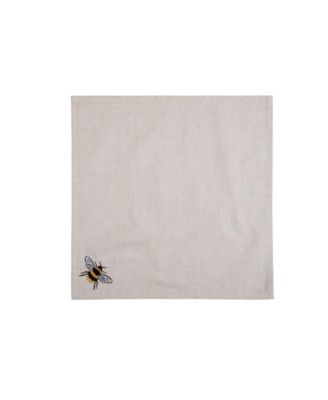 Lavender & Bee Garden Embroidered Machine Washable Napkins Set of 6