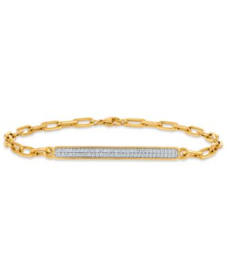 White Diamond Bracelet (0.25 ct. t.w.) in 14k Yellow Gold