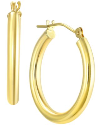 Polished Hoop Earrings in 18k Yellow Gold