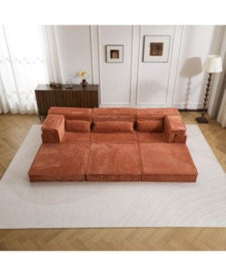  Sofa, Convertible Floor Sofa Bed, Modular Sectional, 3 Seater