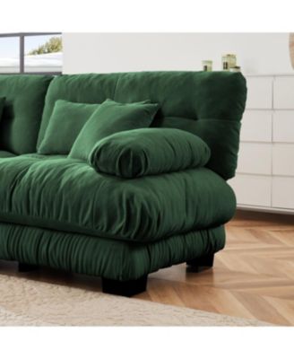 Streamdale 4-Seater Chenille Sectional Sofa - Comfy Upholstered Couch for Living Room