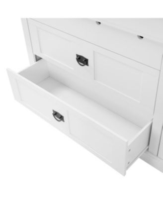 Traditional Buffet with Hutch, Large Kitchen Pantry Storage Cabinet