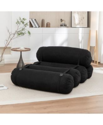 Streamdale Adjustable Corduroy Floor Sofa with Straps for Versatile Configurations