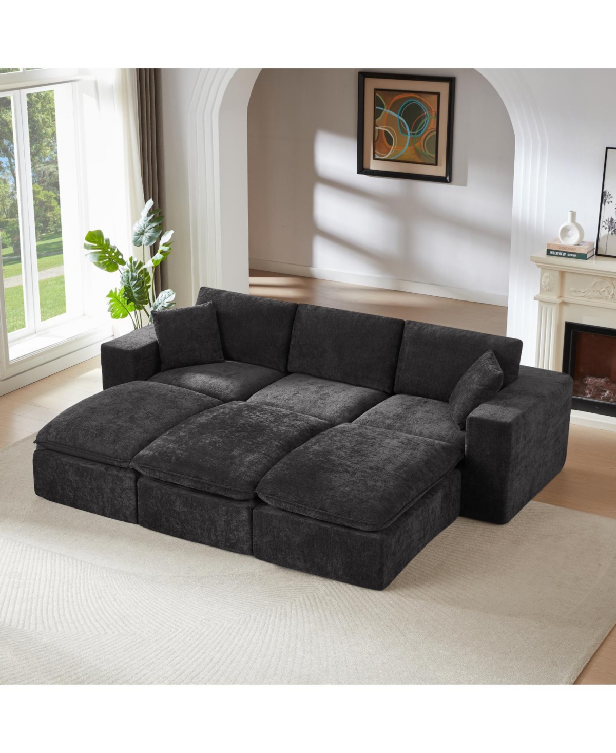 Streamdale Furniture Streamdale Modern Chenille Cloud Sofa