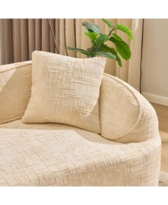 Streamdale Beige Curved Sofa, Nordic-style Design for Living Room, Comfortable & Soft