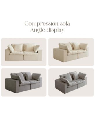  Modular Sectional Sofa, Modern Minimalist Corduroy Couch, Sleeper Sofa