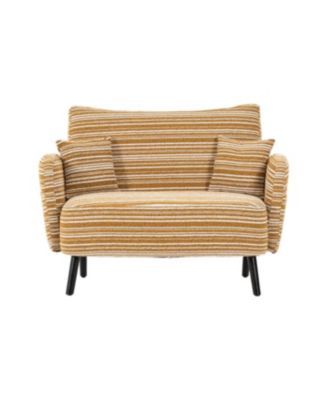 Streamdale Modern two-seater sofa with armrests, pillows, and storage pockets