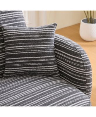 Streamdale Modern two-seater sofa with armrests, pillows, and storage pockets