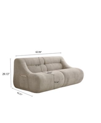 Streamdale Shoes sofa-in-a-Box, Memory Foam 2-Seater Couch, Beige