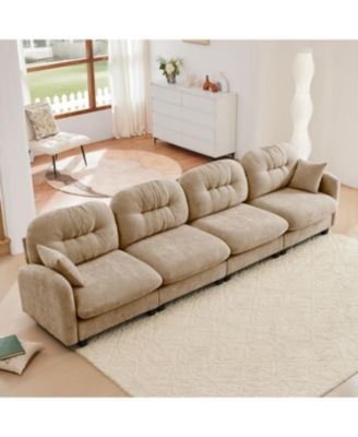 Four-Seater Modular Sectional Couch with Premium Chenille Fabric