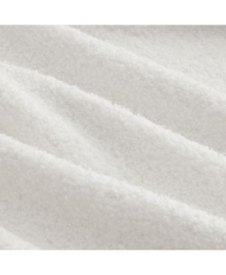 Streamdale White L-Shaped Teddy Fabric Sofa with Chaise - No Assembly Required