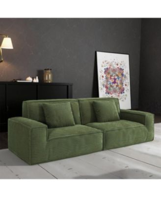 Streamdale Large striped fabric compression sofa, modern style, comfortable home furniture