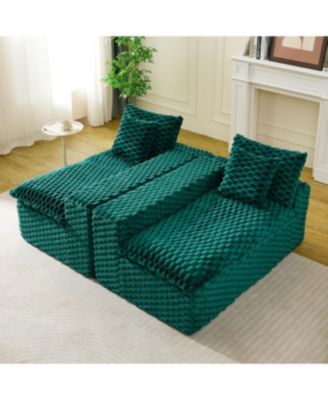 Luxury Green Turtle Velvet Multifunctional Sofa