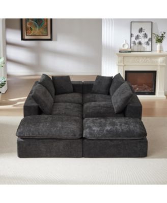 Modern Chenille Cloud Sofa - Freely Combinable & Comfortable