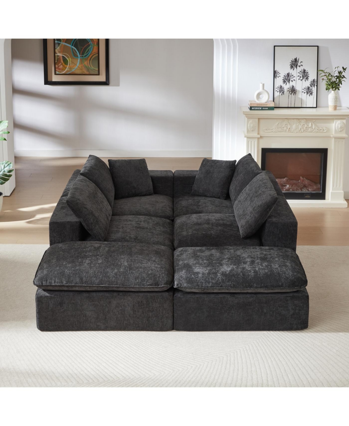 Streamdale Furniture Modern Chenille Cloud Sofa
