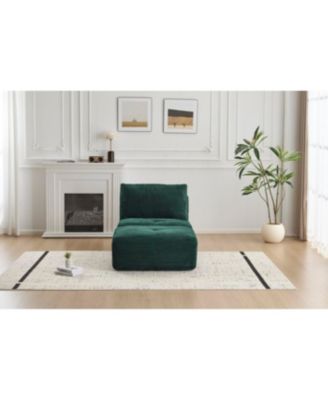Streamdale Modern Memory Foam Sofa, Single Chaise, Pet-Friendly Cloud Modular Sectional, Green