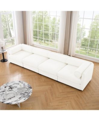 Modular Sectional Sofa with Storage, White