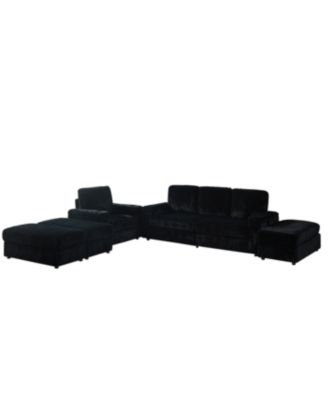 Streamdale Corduroy 3-Seater Sofa with Cup Holders for Living Room