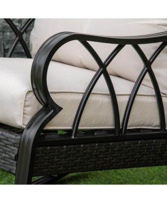 Rat Rock Chair with Ergonomic Design, Indoor&Outdoor Aluminum