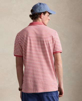 Men's Classic-Fit Striped Mesh Polo Shirt