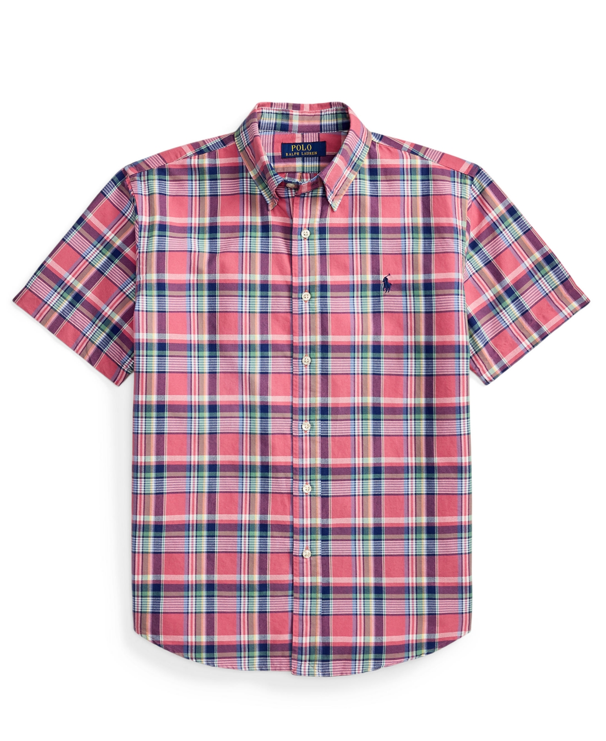 Polo Ralph Lauren Men's Classic-fit Short-sleeve Oxford Shirt In Red
