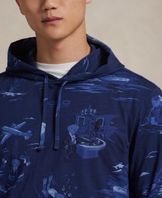 Men's Long-Sleeve Animated Hooded T-Shirt