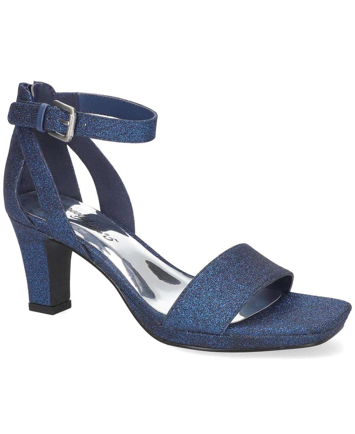 Easy Street Women's Ro Square Toe Heeled Sandals In Blue