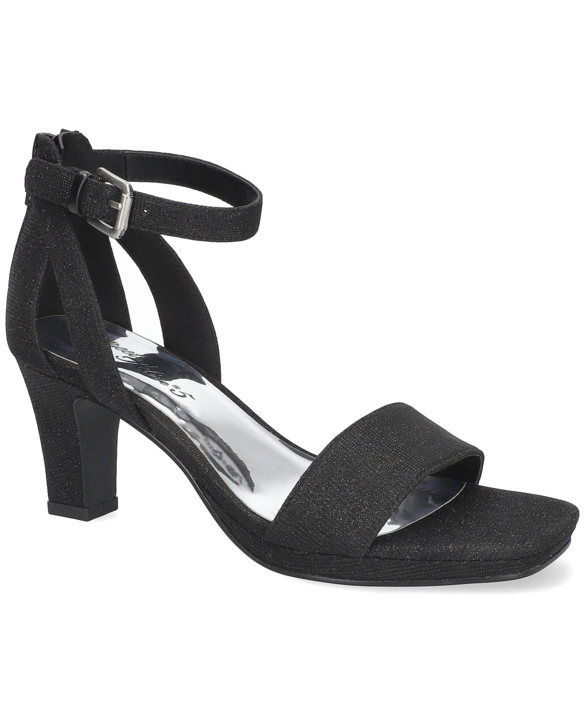 Easy Street Women's Ro Square Toe Heeled Sandals In Black