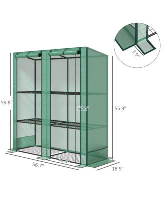 Lean-to house with Roll-Up Doors, Portable house